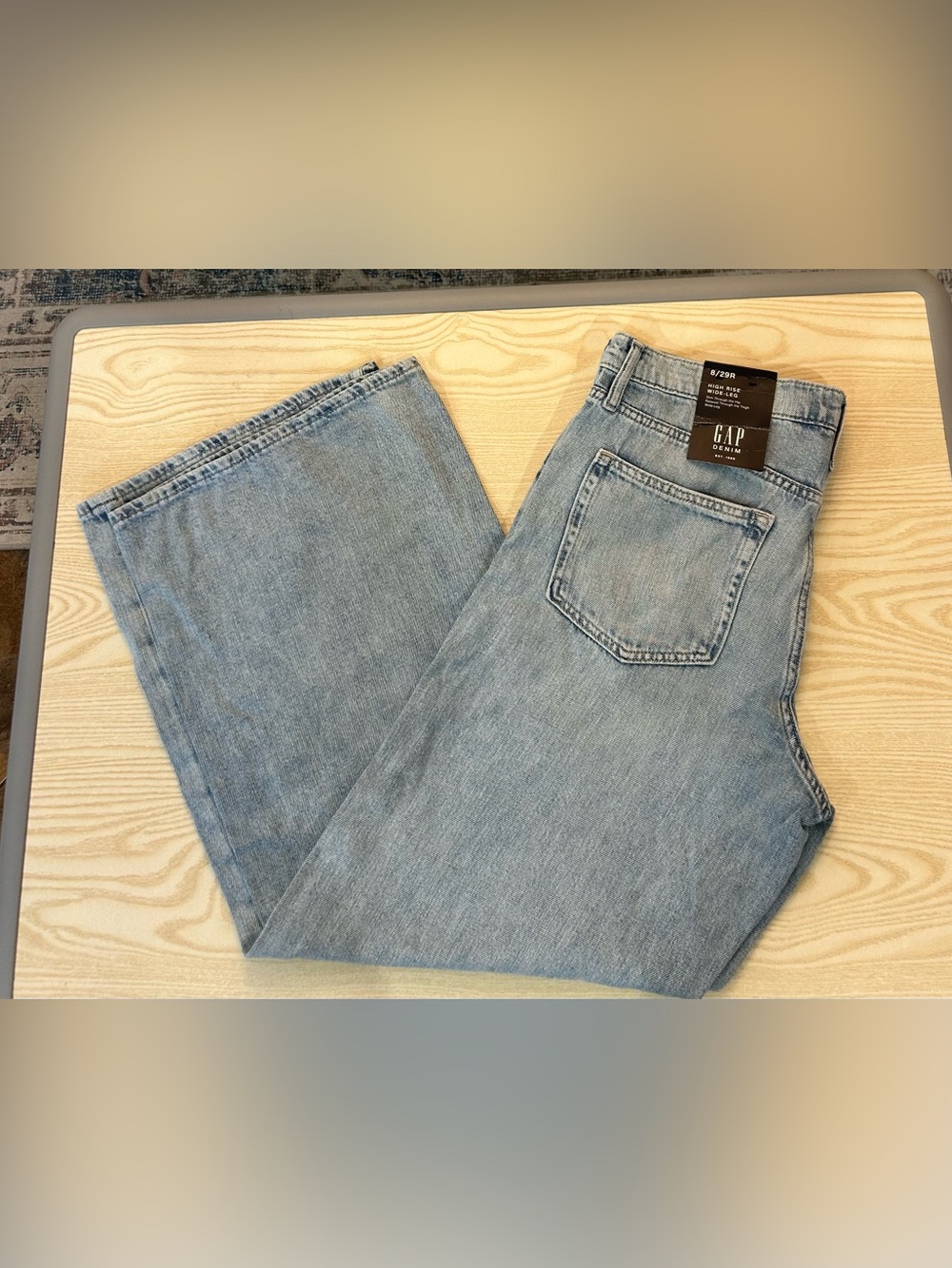 GAP Women's Light Blue Wide Leg Jeans - Flare Silhouette